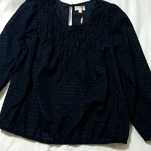 NWT M.S.S.P. Deep Navy Blue Blouse